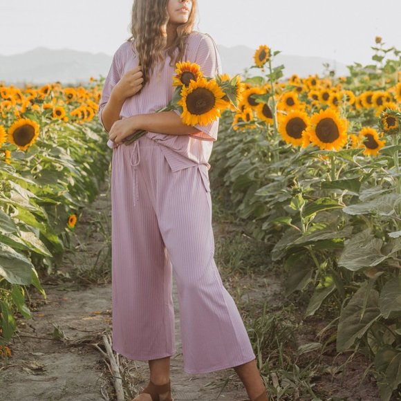 Piper & Scoot Ribbed Set in Violet - Picture 5 of 5